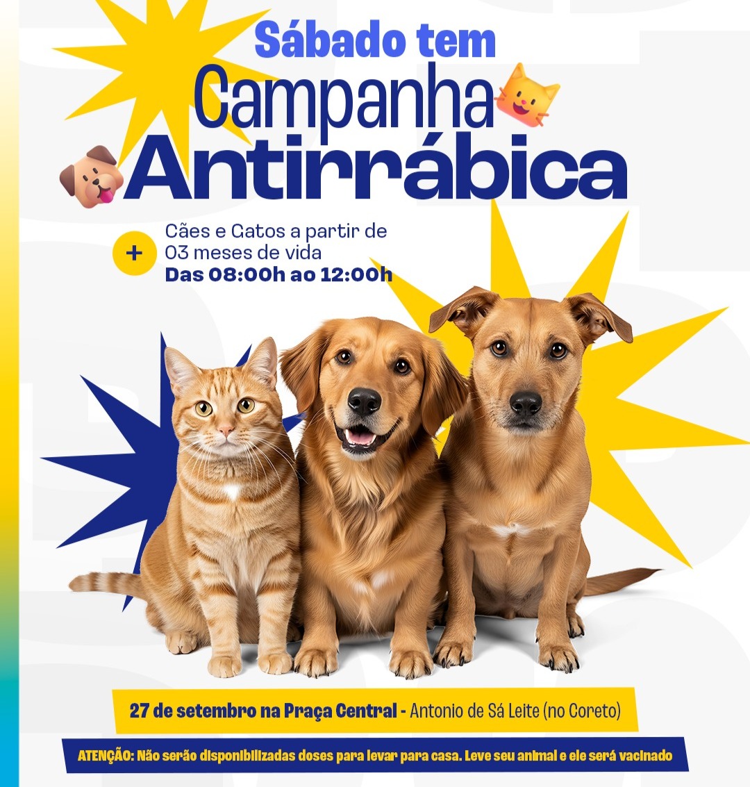 Prefeitura de Condado promove vacinao antirrbica neste sbado (27)