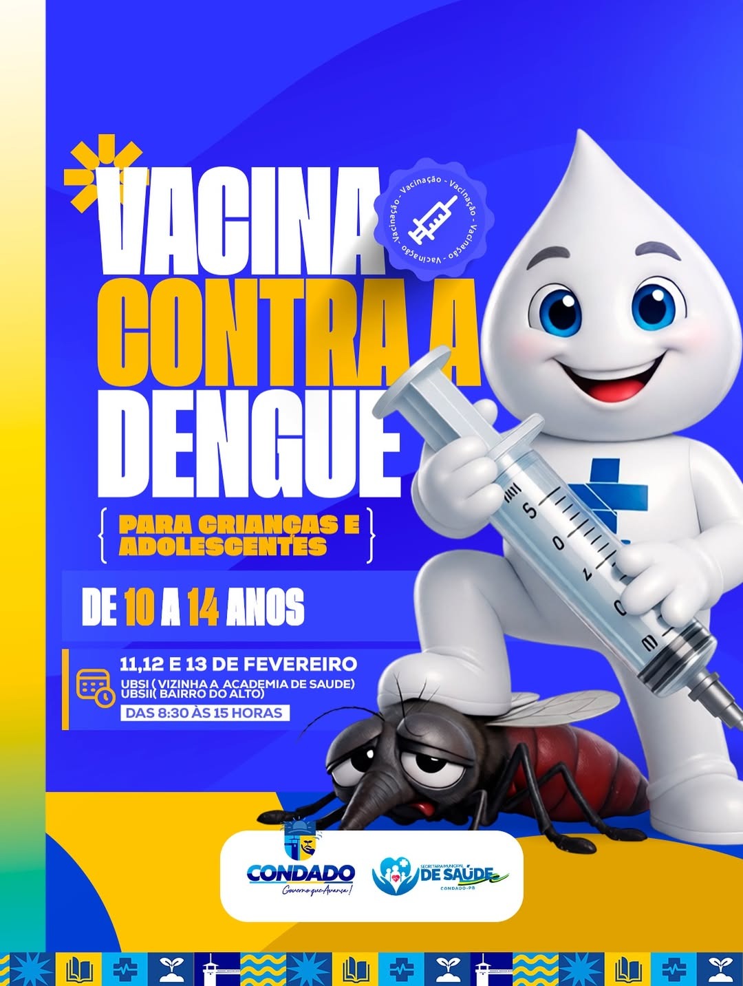 Secretaria de Sa�de inicia vacina��o contra a dengue�